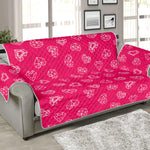 Valentine's Day Geometric Heart Print Sofa Protector