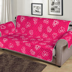 Valentine's Day Geometric Heart Print Sofa Protector