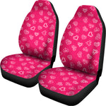 Valentine's Day Geometric Heart Print Universal Fit Car Seat Covers