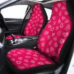 Valentine's Day Geometric Heart Print Universal Fit Car Seat Covers