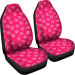 Valentine's Day Geometric Heart Print Universal Fit Car Seat Covers