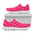 Valentine's Day Geometric Heart Print White Running Shoes