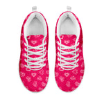 Valentine's Day Geometric Heart Print White Sneakers