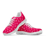 Valentine's Day Geometric Heart Print White Sneakers