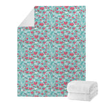 Valentine's Day Heart And Flower Print Blanket