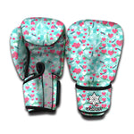 Valentine's Day Heart And Flower Print Boxing Gloves