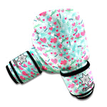 Valentine's Day Heart And Flower Print Boxing Gloves