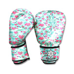 Valentine's Day Heart And Flower Print Boxing Gloves
