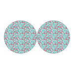 Valentine's Day Heart And Flower Print Car Coasters