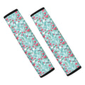 Valentine's Day Heart And Flower Print Car Seat Belt Covers