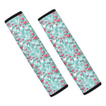 Valentine's Day Heart And Flower Print Car Seat Belt Covers