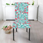 Valentine's Day Heart And Flower Print Dining Chair Slipcover