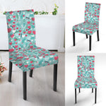Valentine's Day Heart And Flower Print Dining Chair Slipcover
