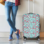 Valentine's Day Heart And Flower Print Luggage Cover
