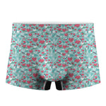 Valentine's Day Heart And Flower Print Men's Boxer Briefs