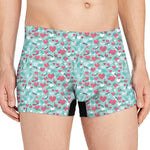 Valentine's Day Heart And Flower Print Men's Boxer Briefs