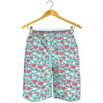 Valentine's Day Heart And Flower Print Men's Shorts
