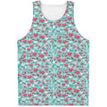 Valentine's Day Heart And Flower Print Men's Tank Top