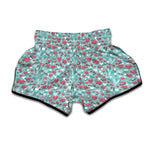 Valentine's Day Heart And Flower Print Muay Thai Boxing Shorts