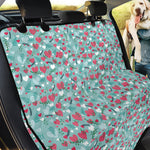 Valentine's Day Heart And Flower Print Pet Car Back Seat Cover