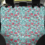 Valentine's Day Heart And Flower Print Pet Car Back Seat Cover