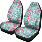 Valentine's Day Heart And Flower Print Universal Fit Car Seat Covers