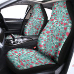 Valentine's Day Heart And Flower Print Universal Fit Car Seat Covers