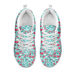 Valentine's Day Heart And Flower Print White Sneakers