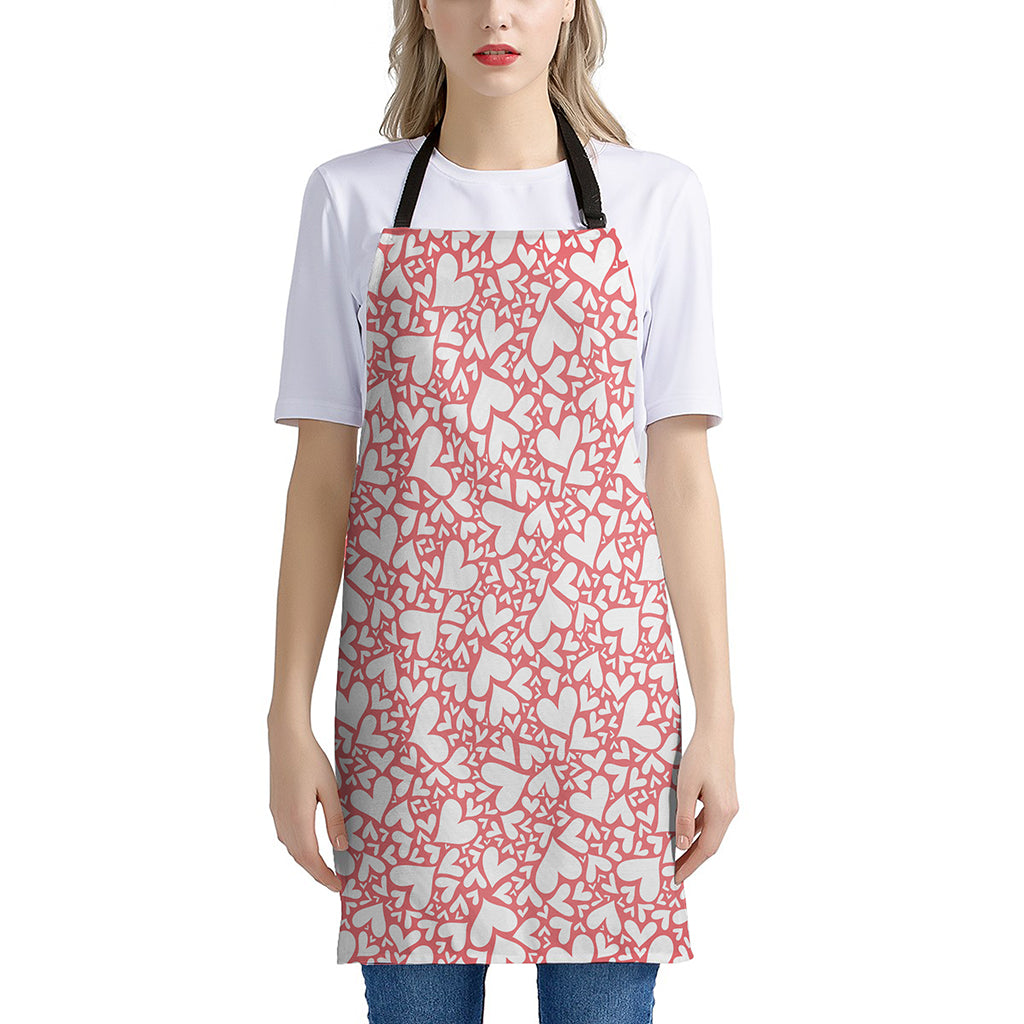 Valentine's Day Heart Pattern Print Apron