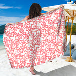 Valentine's Day Heart Pattern Print Beach Sarong Wrap