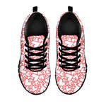 Valentine's Day Heart Pattern Print Black Sneakers