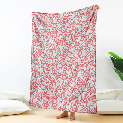 Valentine's Day Heart Pattern Print Blanket
