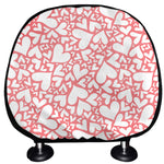 Valentine's Day Heart Pattern Print Car Headrest Covers