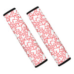 Valentine's Day Heart Pattern Print Car Seat Belt Covers