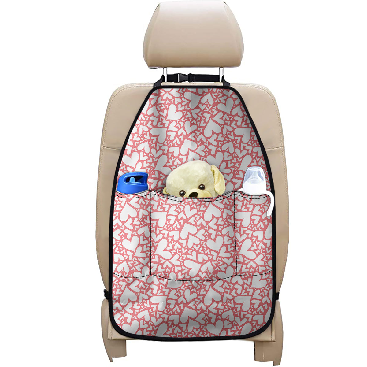 Valentine's Day Heart Pattern Print Car Seat Organizers