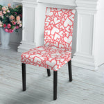 Valentine's Day Heart Pattern Print Dining Chair Slipcover