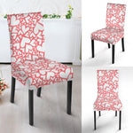 Valentine's Day Heart Pattern Print Dining Chair Slipcover