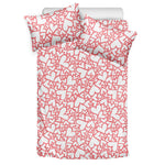 Valentine's Day Heart Pattern Print Duvet Cover Bedding Set
