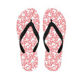 Valentine's Day Heart Pattern Print Flip Flops