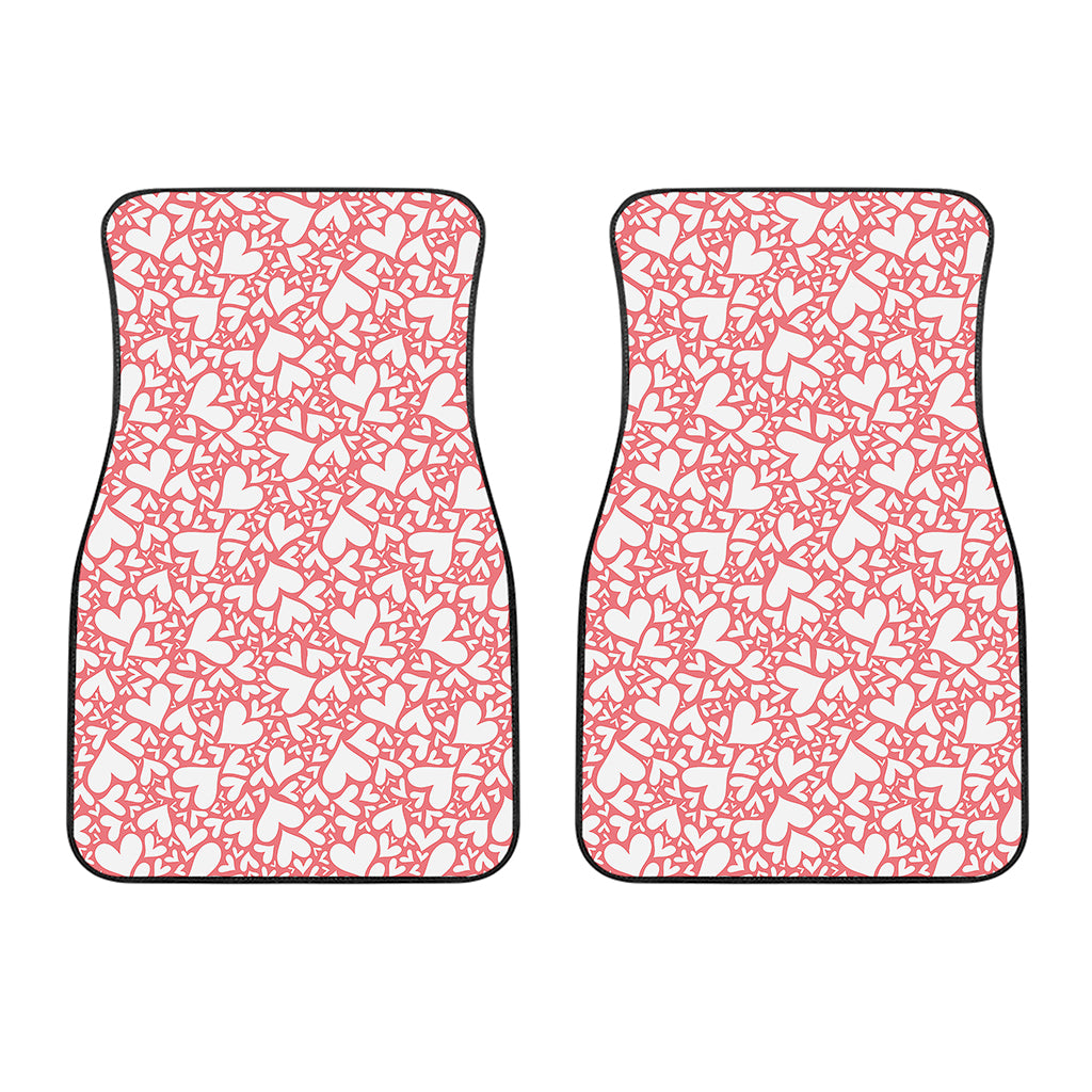 Valentine's Day Heart Pattern Print Front Car Floor Mats