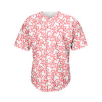 Valentine's Day Heart Pattern Print Men's Baseball Jersey