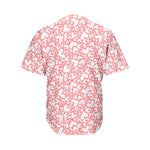 Valentine's Day Heart Pattern Print Men's Baseball Jersey