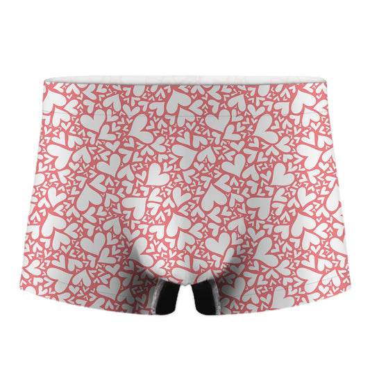 Valentine's Day Heart Pattern Print Men's Boxer Briefs