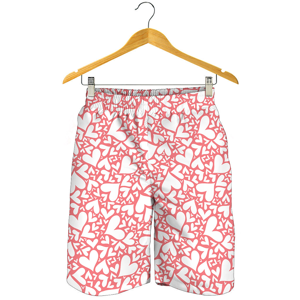 Valentine's Day Heart Pattern Print Men's Shorts