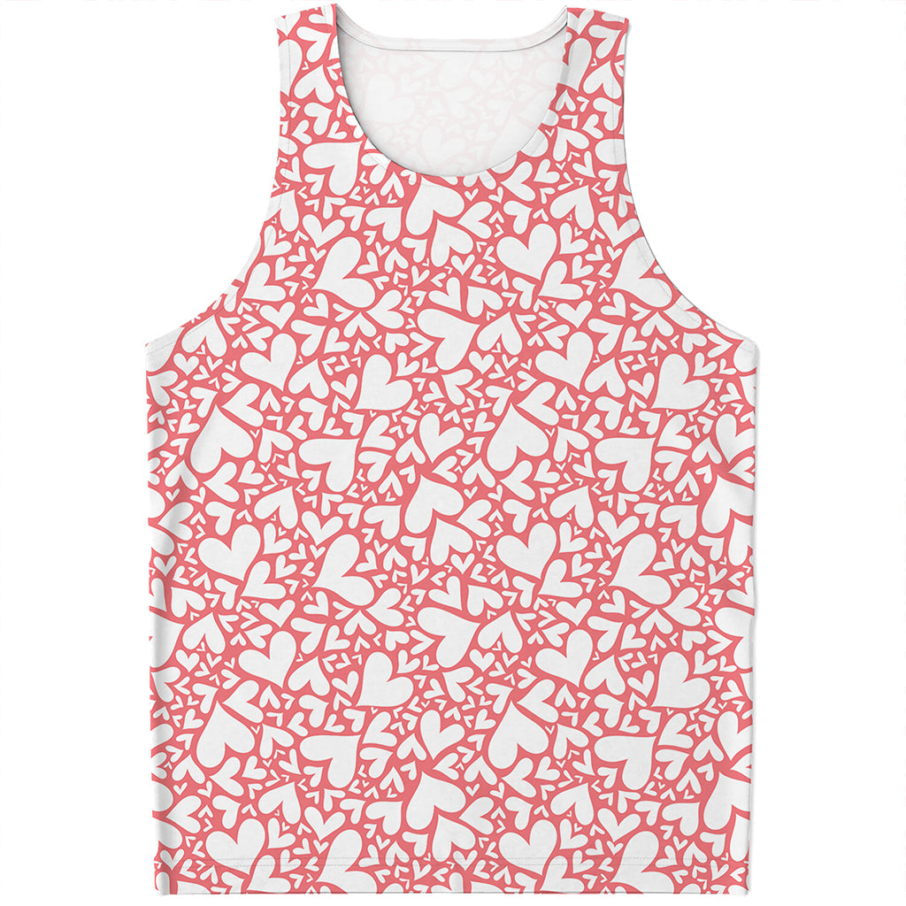 Valentine's Day Heart Pattern Print Men's Tank Top