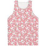 Valentine's Day Heart Pattern Print Men's Tank Top