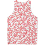 Valentine's Day Heart Pattern Print Men's Tank Top