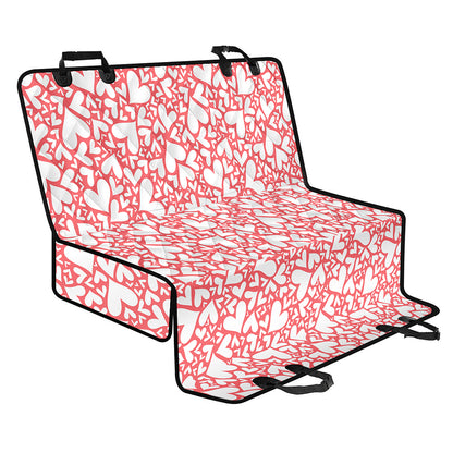 Valentine's Day Heart Pattern Print Pet Car Back Seat Cover