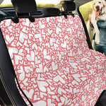 Valentine's Day Heart Pattern Print Pet Car Back Seat Cover