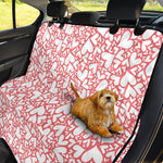Valentine's Day Heart Pattern Print Pet Car Back Seat Cover
